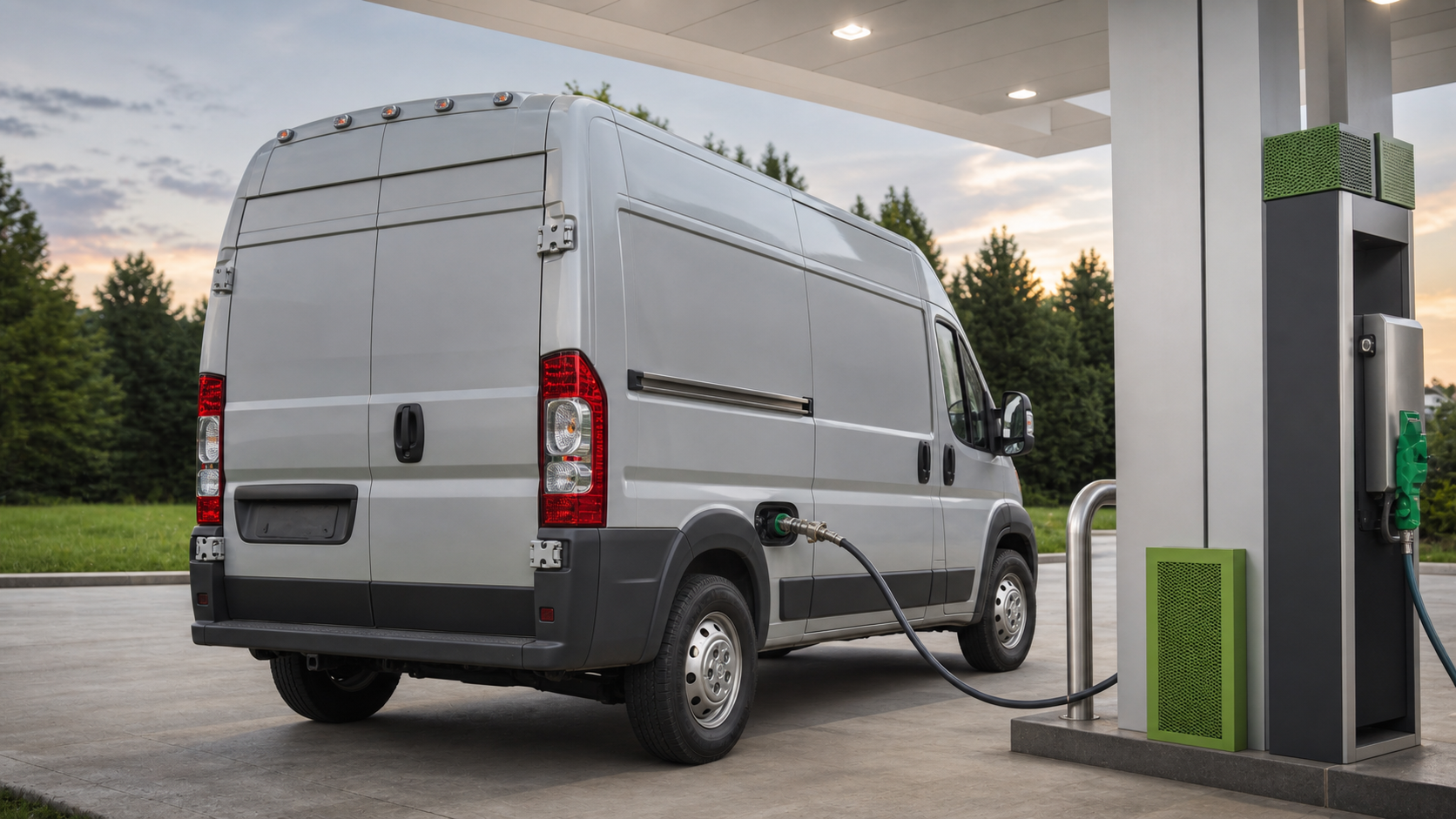 RAM ProMaster počas tankovania LPG